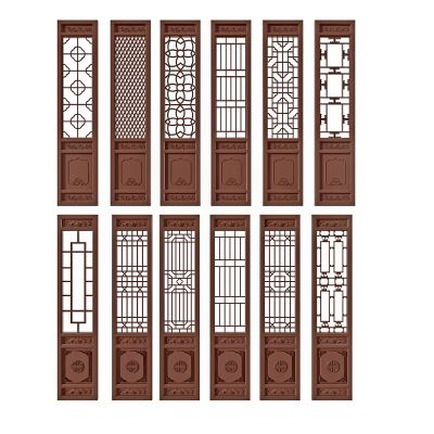 中式屏风隔断花格