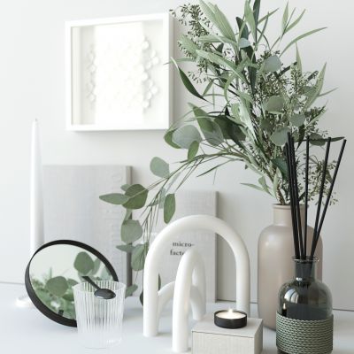 现代北欧蜡烛花瓶香薰饰品摆件组合