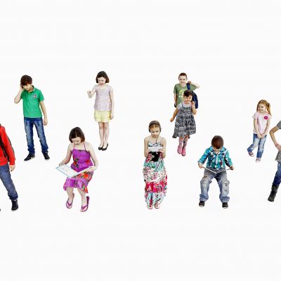 欧式学生儿童人物