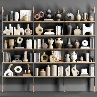 现代土陶罐子饰品摆件组合