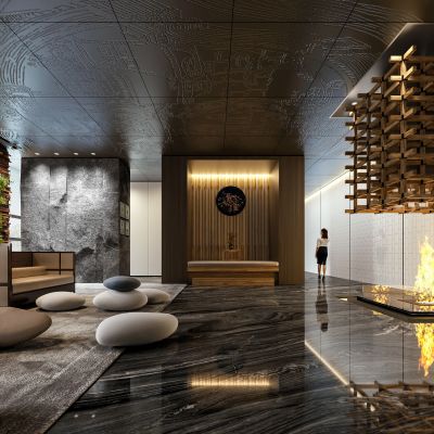 新中式酒店休闲区