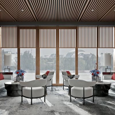 新中式售楼处会客区