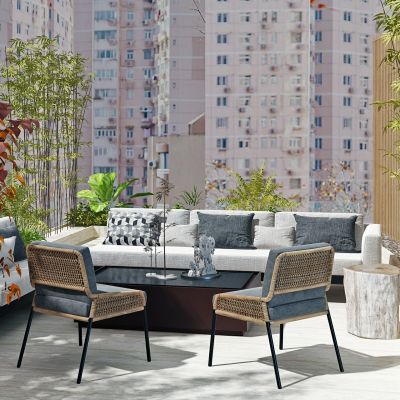 现代户外布艺沙发组合
