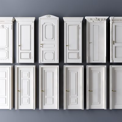 简欧法式平开门单开门