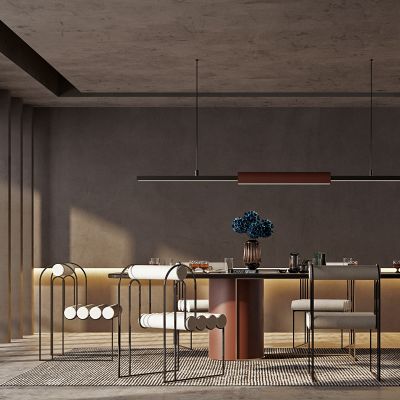 现代轻奢餐桌餐椅组合