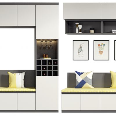 现代轻奢卡座酒柜