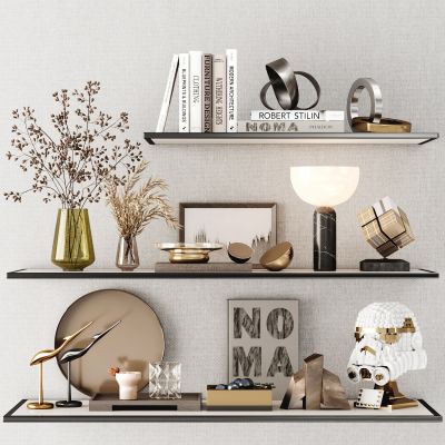 现代层板隔板装饰品摆件组合