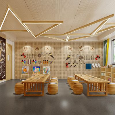 现代幼儿园美工室