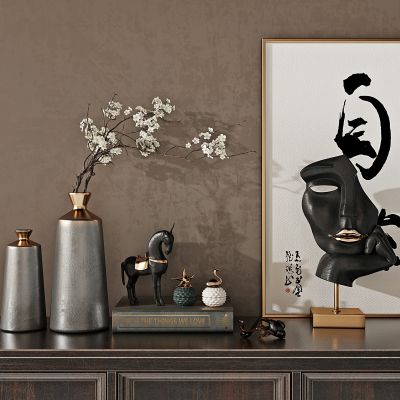 新中式摆件花瓶雕塑摆件