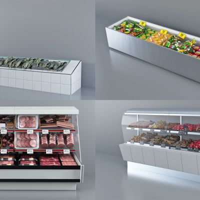 现代超市鲜肉冷柜冰柜冷冻柜