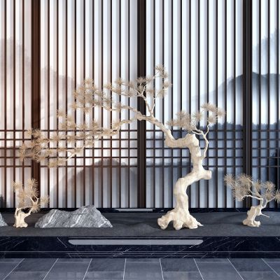 新中式景观植物雕塑