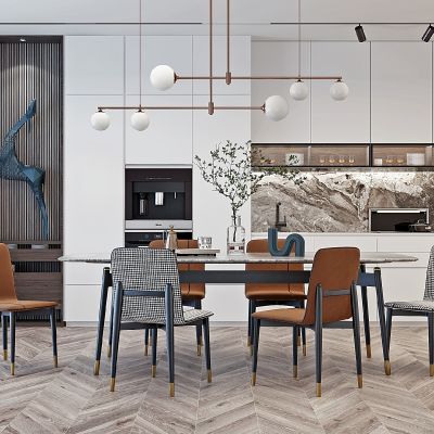 现代餐桌餐椅组合