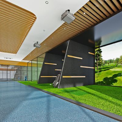 现代室内高尔夫球馆