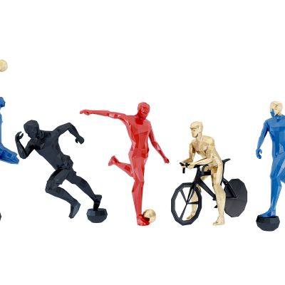 现代几何运动人物雕塑