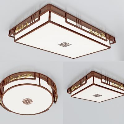 新中式雕花吸顶灯