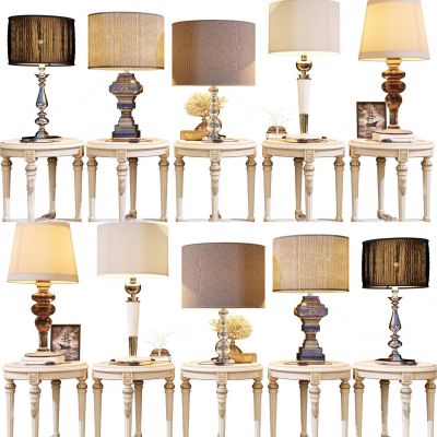 简欧欧式美式法式水晶台灯边几