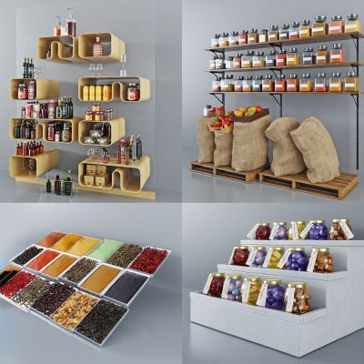 现代货架货物展架