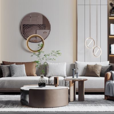 现代沙发茶几组合