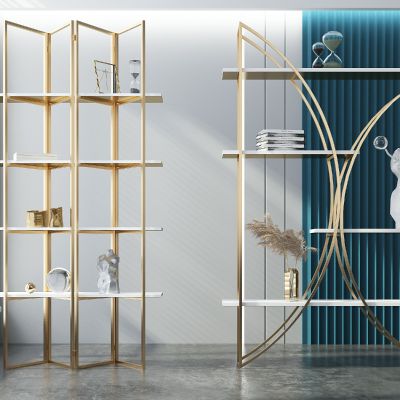 现代隔断摆架3D模型