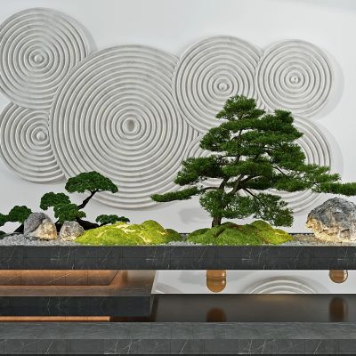 新中式室内景观小品