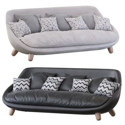 现代北欧布艺多人沙发