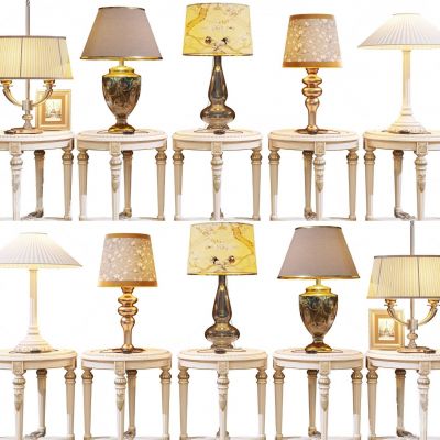 欧式美式法式金属雕花台灯