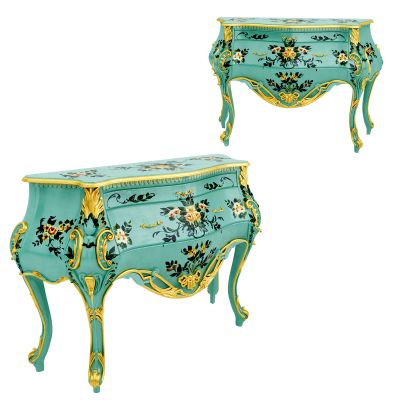 欧式美式古典雕花轻奢床头柜