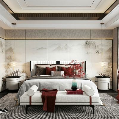 现代新中式卧室