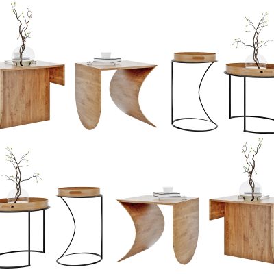 现代实木床头柜