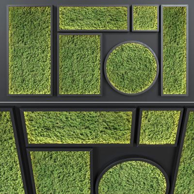 现代苔藓绿植植物背景墙