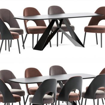 现代防风餐椅桌套装