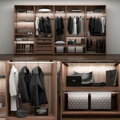现代实木衣橱