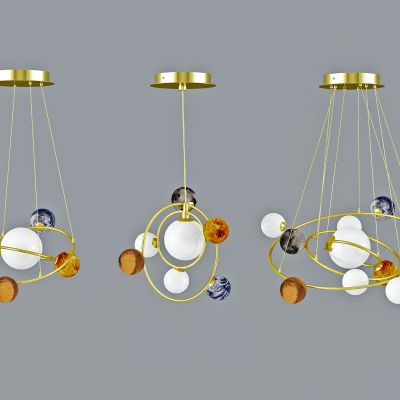 北欧流浪星球星系吊灯组合
