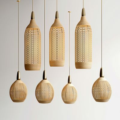 新中式藤编吊灯