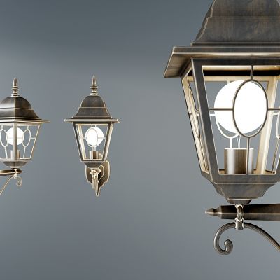 美式铁艺户外壁灯