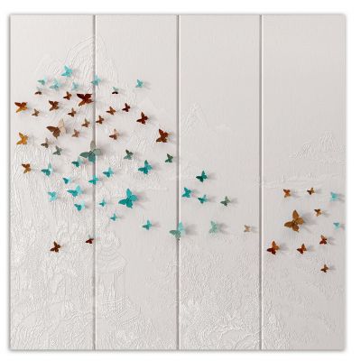 新中式蝴蝶墙饰背景墙