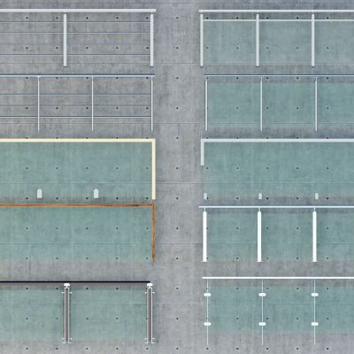 现代玻璃栏杆围栏