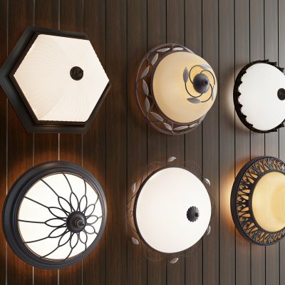 美式铁艺吸顶灯