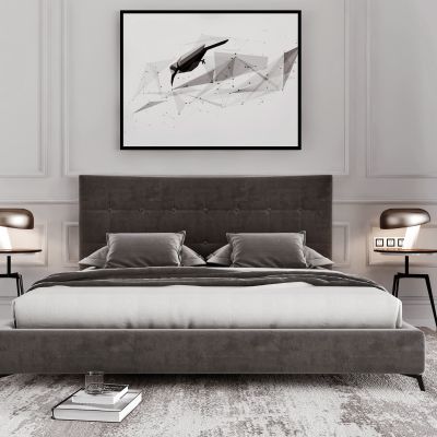 现代双人床组合