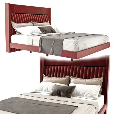 现代布艺双人床床具组合