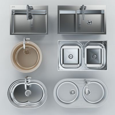 现代不锈钢洗菜盆厨房台盆