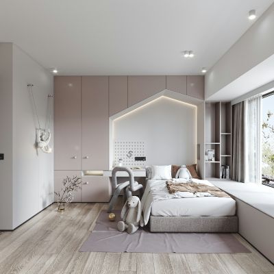 现代女儿房女孩房儿童房