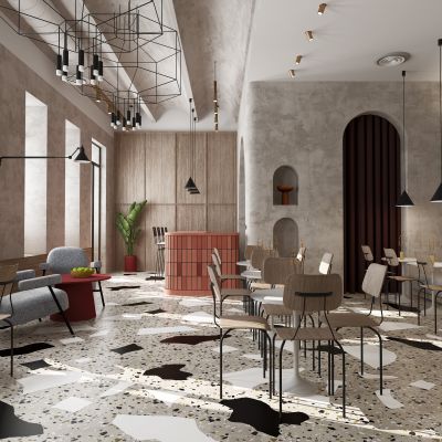 现代奶茶咖啡店