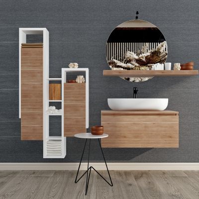 现代浴室柜组合