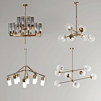 现代金属玻璃吊灯