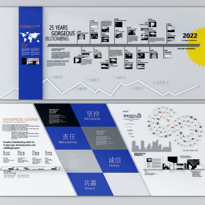 现代展厅文化墙