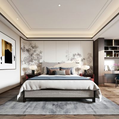 现代中式卧室