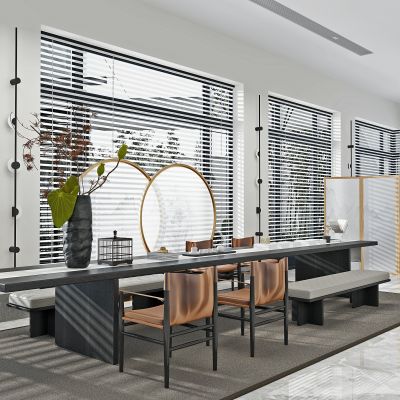 新中式茶室茶台