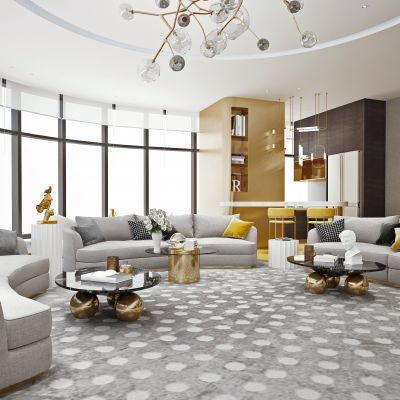 现代办公接待区