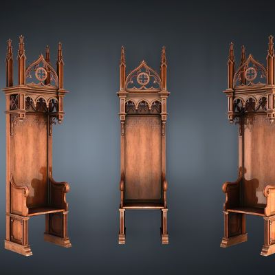 欧式美式法式原木教堂椅